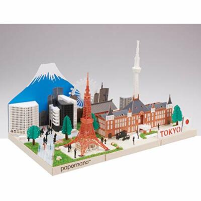日本の伝統的建物模型セット Kawada Paper Nano City Series Tokyo Building Kit PN-145