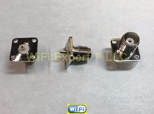 1 x TNC FEMALE Flange Jack panel 4 holes mount solder cup RF Cable Connector US