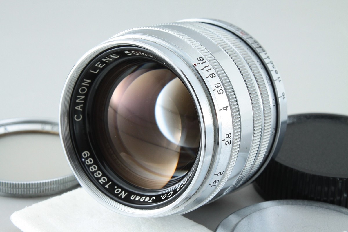 Excellent* Canon 50mm f/1.8 Silver L39 Screw Mount Lens from