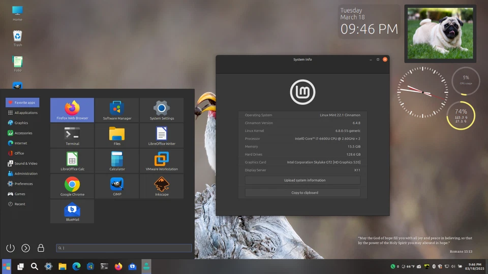 Linux Mint 22.1 Preloaded 2.5" 250GB Hard Disk Drive (Windows 10 alternative) #5 - Image 4 of 4