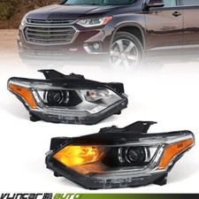 Pair Hidxenon Projector Headlights For 2018-2021 Chevy Traverse W Led Drl Pair Hidxenon Projector Headlights For 2018-2021 Chevy Traverse W Led Drl