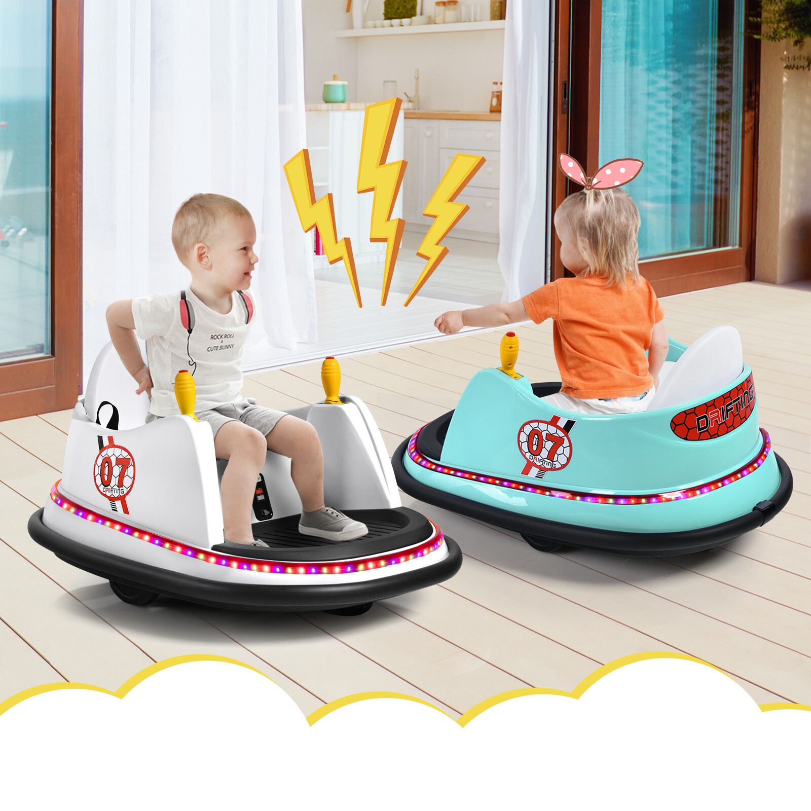 Kids Bumper Car 360Degree Rotation Spin Children’s Waltzer Car Toy