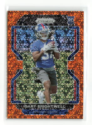 GARY BRIGHTWELL #400 2021 PANINI PRIZM GIANTS RC ORANGE DISCO