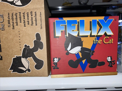 貴重⭐︎時計！FELIX THE CAT 1986FTCP KFS VINTAGE 90's BRAND NEW FELIX THE CAT Pocket Watch FOSSIL & STATUE