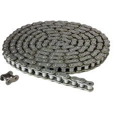 35 DR Dacromet Roller Chain 10 Feet with 1 Connecting Link Corrosion Resistant