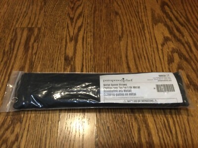 Pampered Chef Metal Spoon Straws New in Packaging multi color