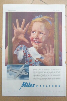 7/1945 PUB MILES MARATHON AIRCRAFT ORIGINAL AD