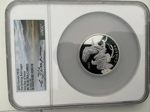2023 Canada $30 2 Oz Striking Bald Eagle NGC PF 70 UCAM FDOI Proof Ultra Cameo