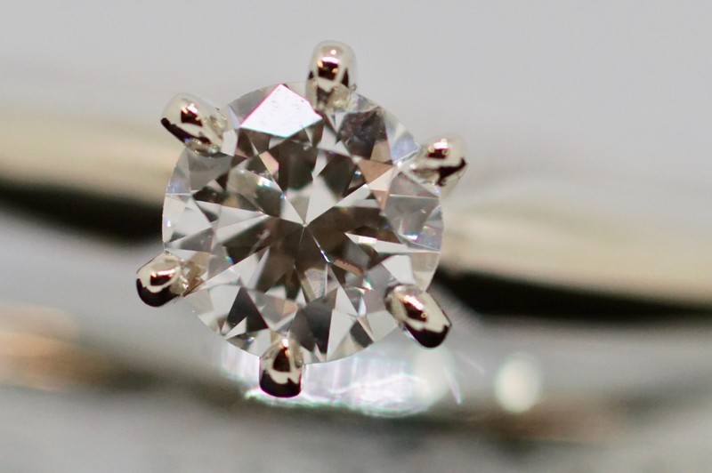 Vintage 14k white gold engagement ring with a superb .31 ct. diamond