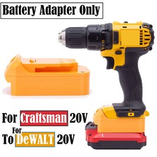 Adapter For Craftsman 20V Li-ion Battery To For Dewalt 20V Cordless Power Tools