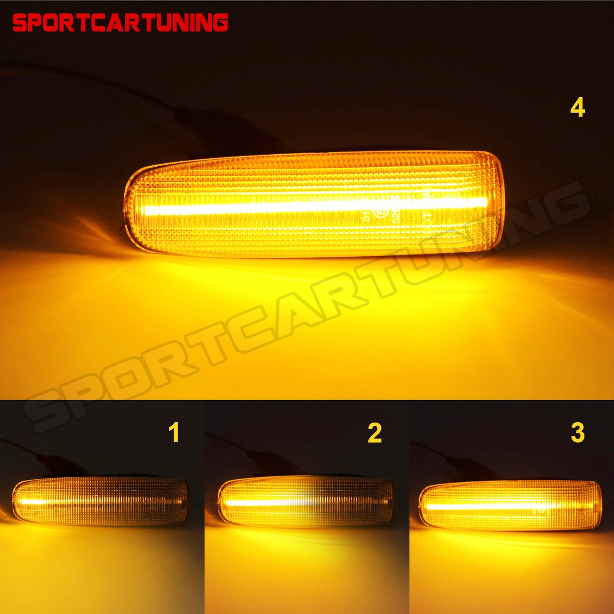 F様　LED Clear Lens Dynamic LED Front Fender Side Marker Lights for JDM