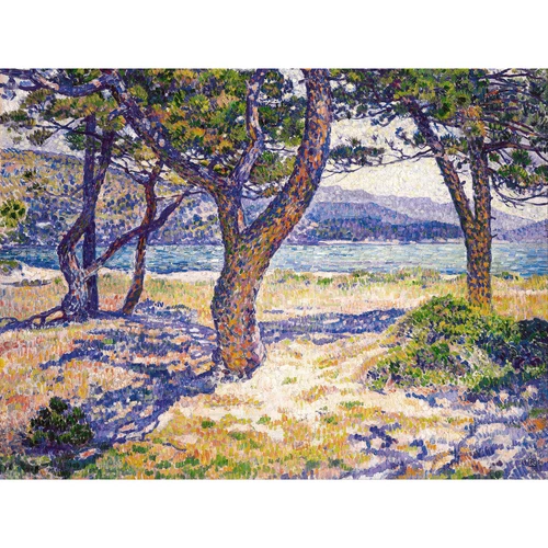 Theo Van Rysselberghe Mediterranean At Le Lavandou Large Canvas Art Print