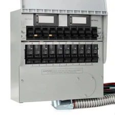 Generator Transfer Switch,50A Pro/Tran2 10-Circuit 2 Manual Transfer Switch