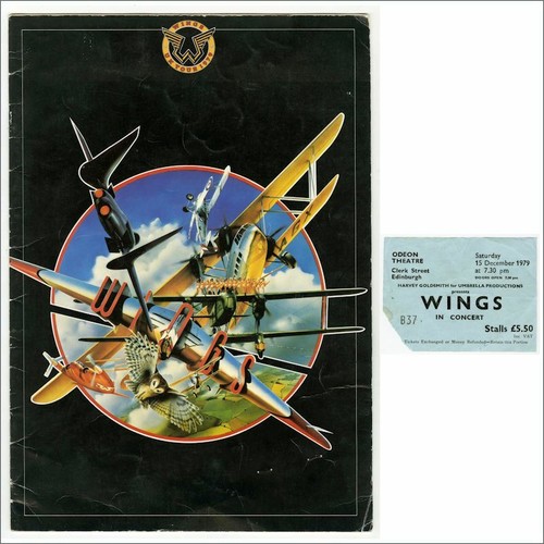 Paul McCartney & Wings 1979 Wings Tour Programme & Concert Ticket Stub