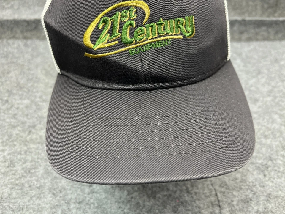 Gorra John Deere Snap Back Adulto Gris Algodón Nylon 21 Centavo Equipo Camionero Foto 3 de 4