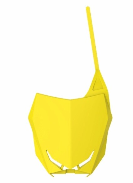 Plaque frontale Polisport jaune RM-Z 450 antichoc et anti-UV