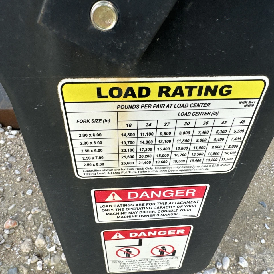 John Deere 544k Wheel Loader Forks 96 Inches New Brandt - Image 2 of 4