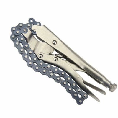 8-1/2'' Locking Chain Clamp w/ 19'' inch Chain Ratchet Action Vise Grip Wrench 