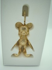 Disney x Baublebar Mickey Mouse Bag Charm Keychain Gold Metallic Bedazzle NIB
