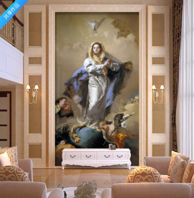 3D Halo Goddess K4423 Wallpaper Mural Self-adhesive Removable Sticker Panda