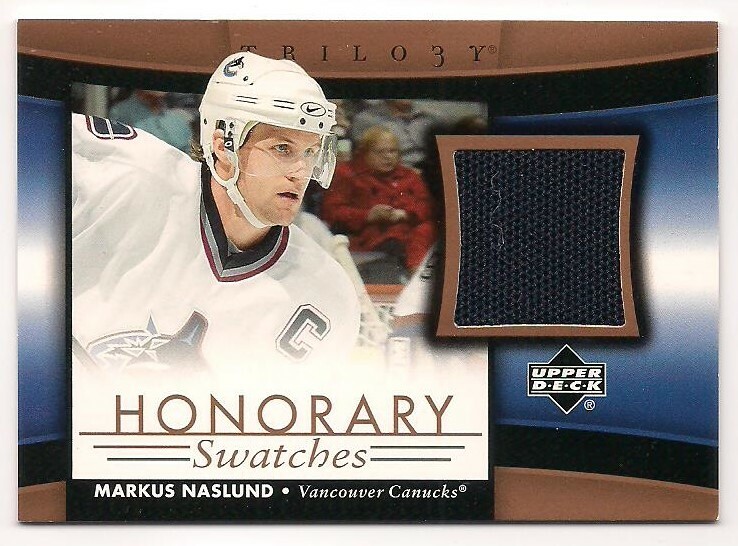 Markus Naslund 05-06 Upper Deck TriLogy Honorary Swatches Game Used Jersey