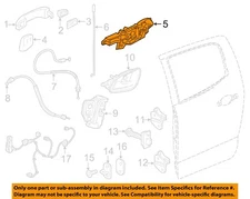 GM OEM 15-20 Canyon,Colorado Rear Door Lock Hardware-Handle Base 13537343