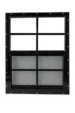 Shed windows 18" x 23" , flush mount, tempered glass with bug screen
