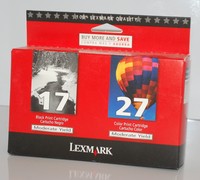 Lexmark 10n0595 17 Black & 27 Tri-color Moderate Yield 2 Ink Combo Pack Lexmark 10n0595 17 Black & 27 Tri-color Moderate Yield 2 Ink Combo Pack