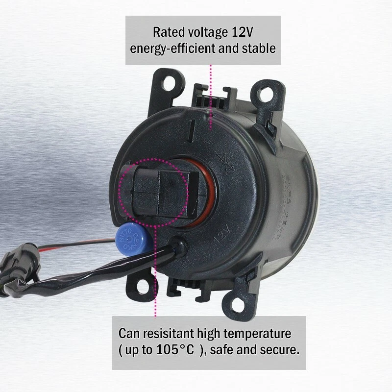 LED Fog Light Kit Angel Eye Ring DRL Daytime Running Lamp Fit For Renault Kangoo - Image 4 of 4