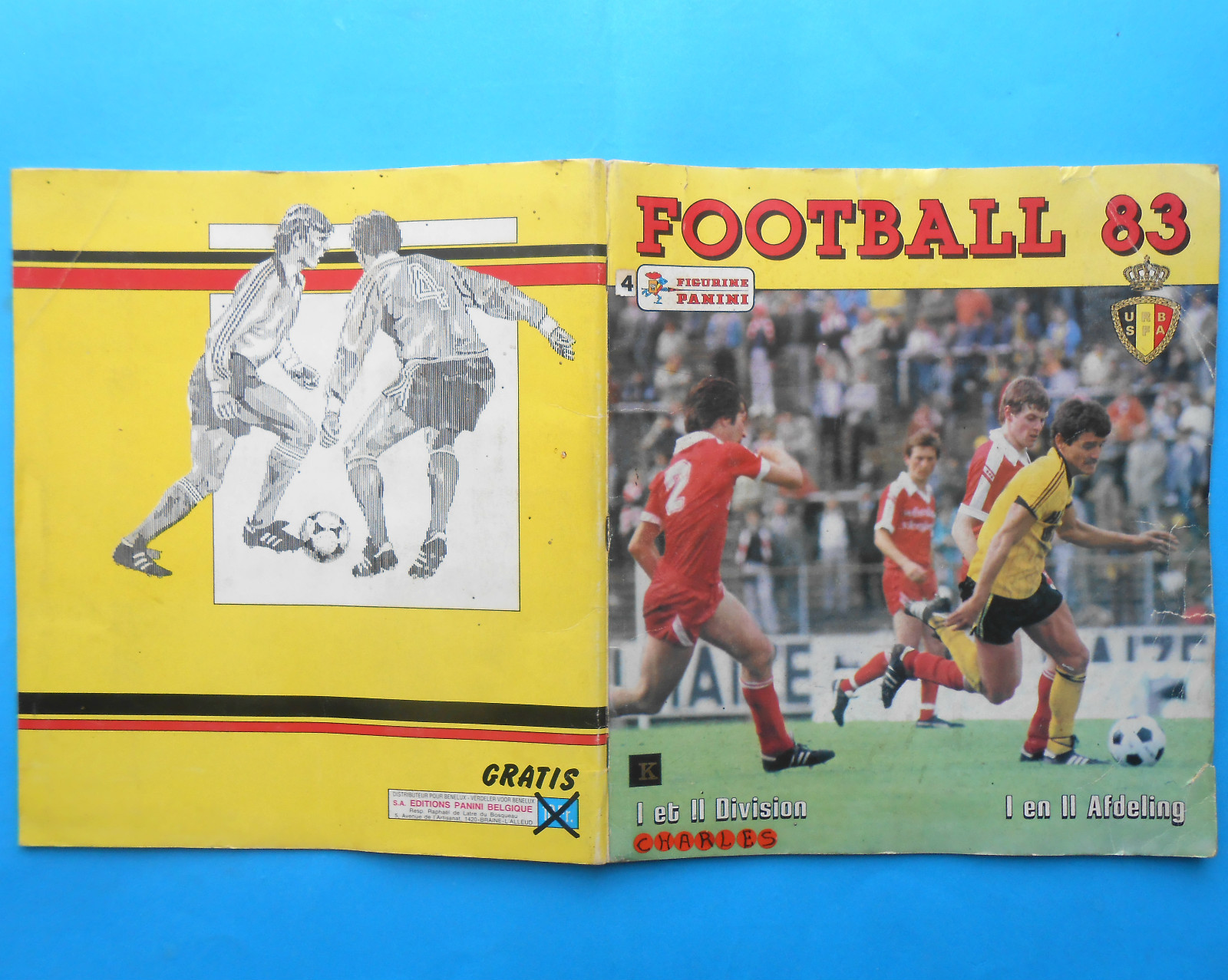 sticker album football 83 belgique figurine panini completa -2 album complete -2
