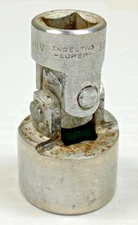 Vintage Indestro Super 2724UV -3/4" Universal Swivel Socket 3/8" Drive 12 PT USA