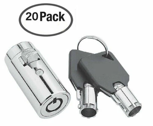 ABA Vending Machine Locks-QTY 20, Keyed Alike, WITH KEY COVERS-Coke, Pepsi, Sprite