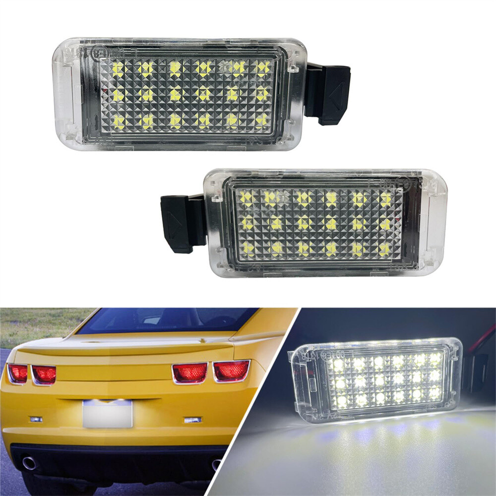 2Pcs Car White LED License Plate Light Tag Lamp For Chevrolet - Main Image