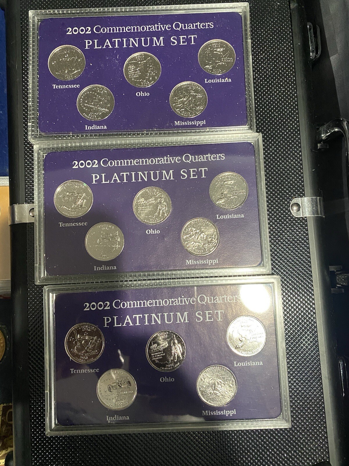 2002 50 State Commemorative Quarter Collection -5 Coin Set -Platinum Edition