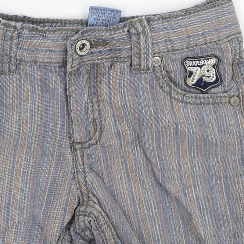 Pumkin Patch Boys Blue Striped Cotton Blend  Jeans Size 12 Months image 10