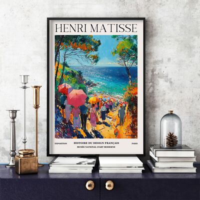 Henri Matisse Druck, Henri Matisse Ausstellungsposter, buntes Wandbild (53d)