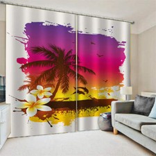 Prosperous Years Quiet Purple Sky Printing 3D Blockout Curtains Fabric Window