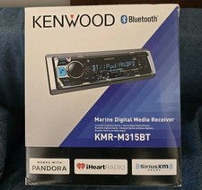 Kenwood KMR-M315BT Bluetooth Marine Media iPhone Android AM FM XM USB Aux 6Ch 4v