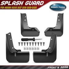 4Pcs Front & Rear Mudguards Splash Guards Mud Flaps for Nissan Kicks 2017-2025