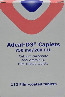 Adcal D3 Caplets - 750mg/200 iu Vitamin D3 - 112 Film Coated Tablets ...