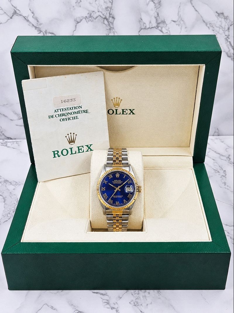 Rolex Datejust Blue Steel Gold Jubilee