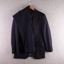 Suitsupply Lazio Navy Blue Suit Vitale Barberis Canonico Super 110s Wool 36S