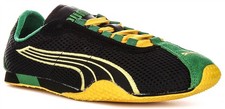 Puma H-Street Racetrack Mesh Lace Up Womens Sneaker In Black Yellow US 8 - 13