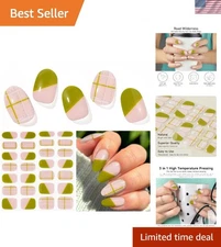 Salon-Quality UV Gel Nail Strips – 28pcs in Road Wilderness for Easy Application