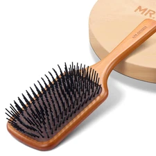Hair Brush Natural Maple Wide Board Massage Scalp Comb Air Cushion Anti-Static D