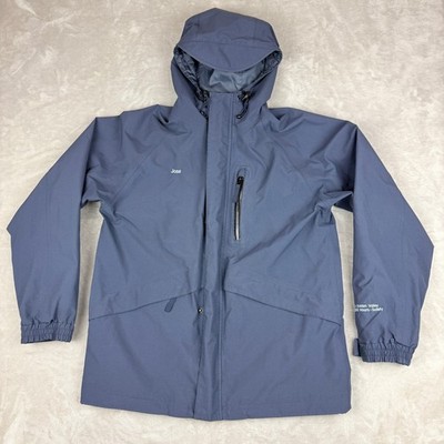 VTG Cabelas GORE-TEX Rain Jacket Mens M Slate Blue Hooded Waterproof Fish Hiking