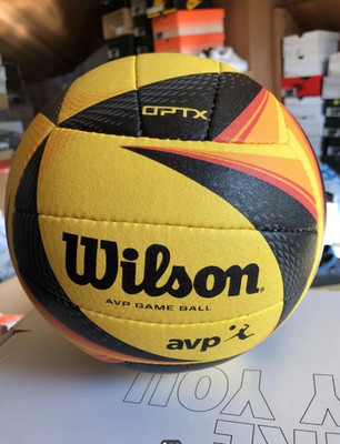 Wilson AVP OPTX Official Beach Volleyball Black Yellow Match Game Ball Tour New