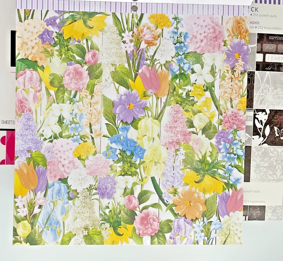 Lote de 4 almohadillas de papel para álbum de recortes Bo Bunny plus More 12x12 Foto 3 de 4