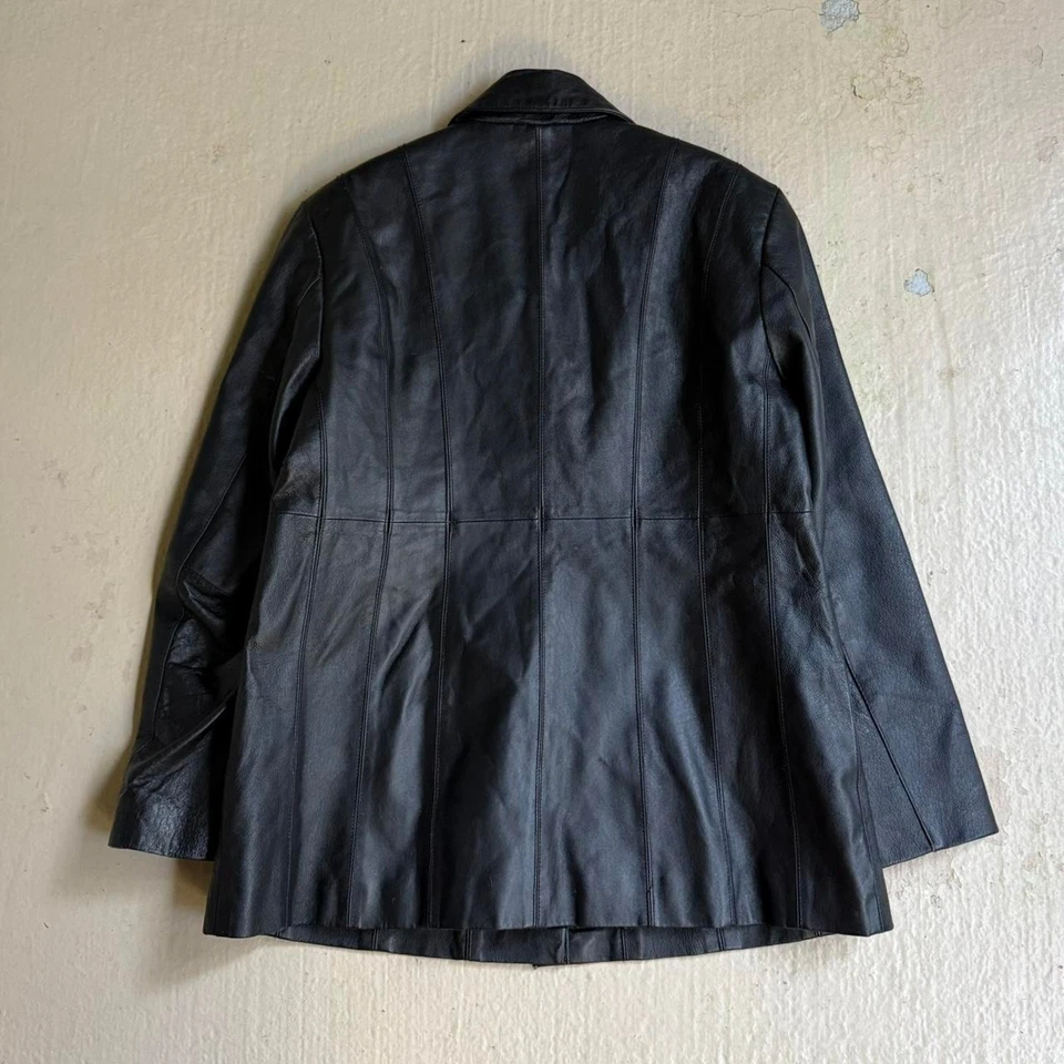 KC Collections Leather Women’s L Winter Pleated Jacket - Image 2 of 4