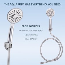 AQUALONA® Aqua Uno Handheld Shower Head-Rub Clean Technology-150cm Hose included